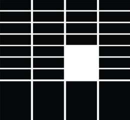 parcel locker icon, black