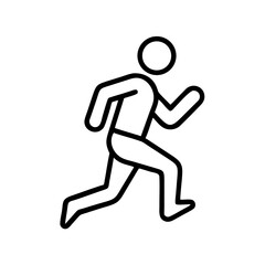 Fototapeta premium Running Figure in Motion on a Simple Background 