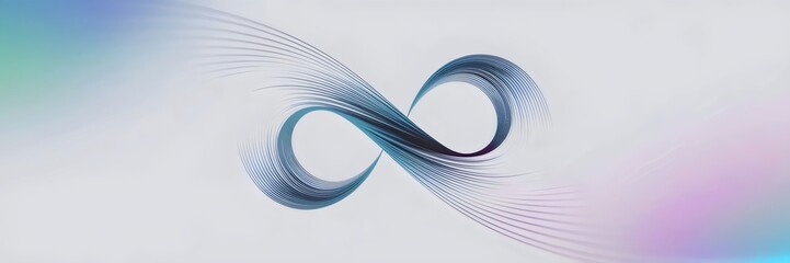 Infinity loop illustration with directional twist and motion blur – Suitable for AI, technology, or digital innovation content.