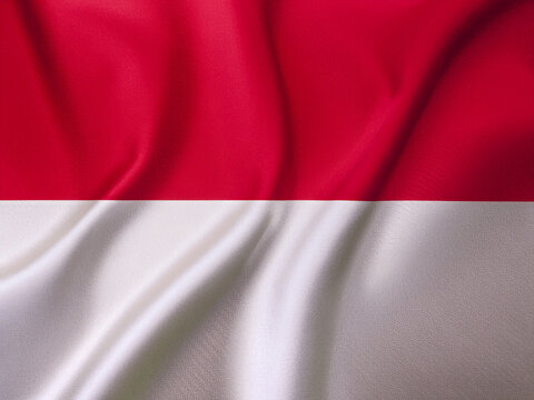 waving flag of monaco