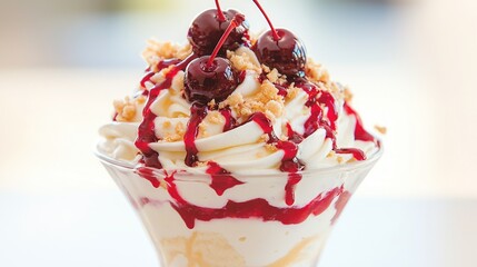  cherries, crumbs, white surface
