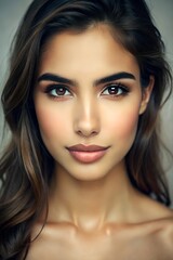 Obraz premium Confident Woman with Playful Flirtatious Smile
