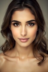 Naklejka premium Confident Woman with Playful Flirtatious Smile