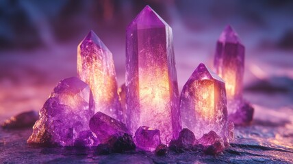 Background with amethyst crystal