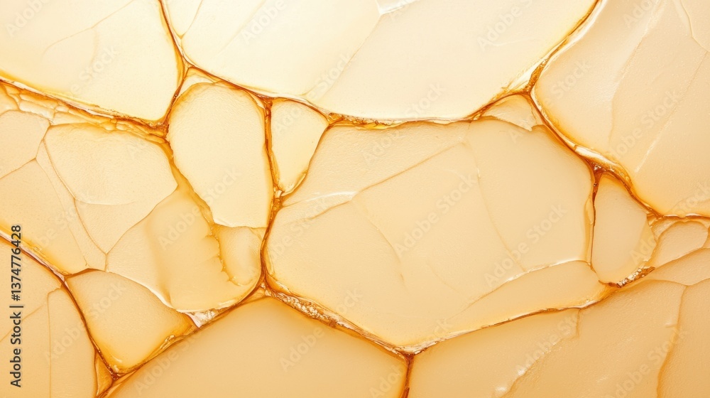 Poster close-up of a surface made up of small, irregularly shaped cells. the cells are arranged in a grid-l