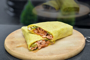 Grilled chicken wrap
