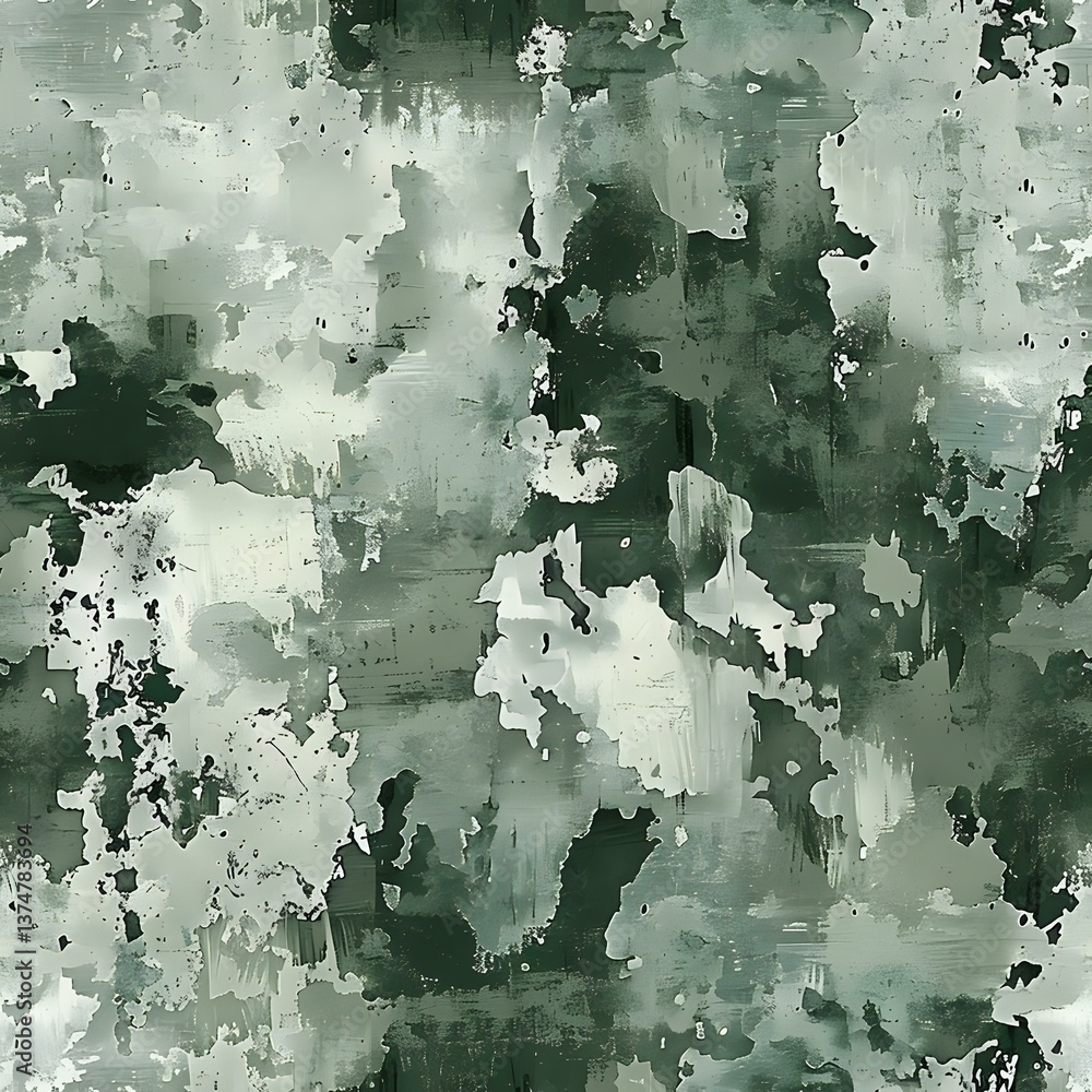 Poster abstract green and white watercolor background with textured brush strokes and splatter effects crea