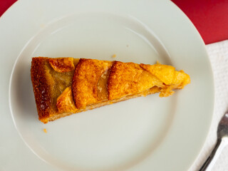 Popular dish of European cuisine is tasty apple pie