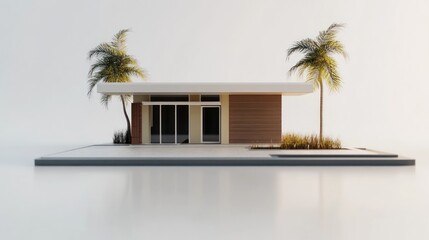 Fototapeta premium Modern Tropical Bungalow Exterior