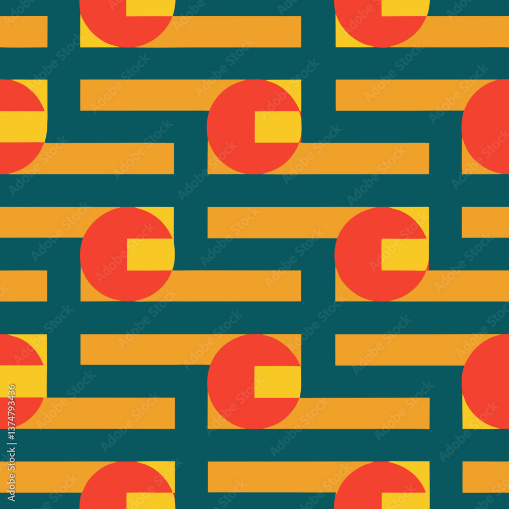 Poster vector horizontally vertically seamless abstract