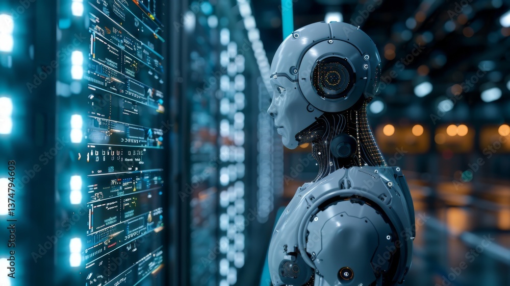 Poster exploring advanced ai technologies for data analysis and business intelligence in modern environment
