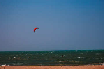  Kitesurf Kite Surf Vento Esporte Velejo Praia Preá Ceará Nordeste Brasil Mar Ondas Prancha...