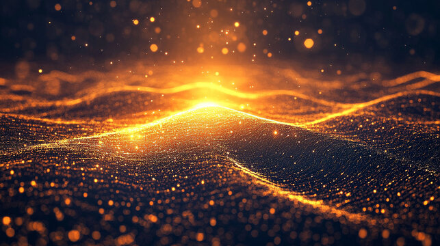 modern abstract representation illustrating the dynamic interaction between audio frequencies and financial energy, symbolizing the connection between sound waves and economic forces