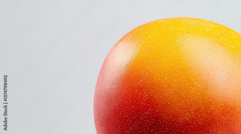 Poster close-up of a red and yellow sphere. the sphere appears to be spherical in shape and has a smooth su