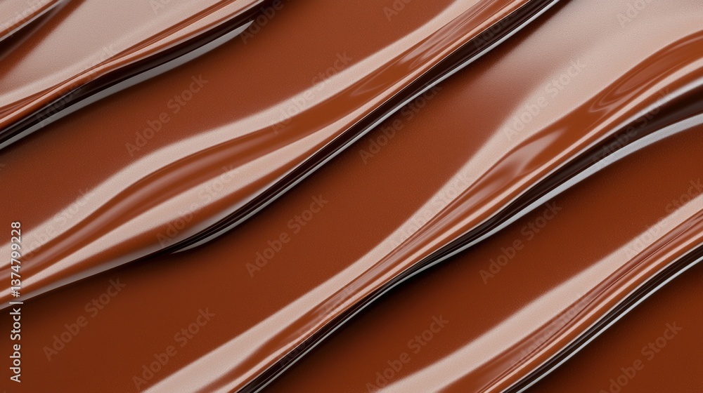 Poster abstract background with a dark brown color. it has a smooth and glossy texture, with wavy lines tha