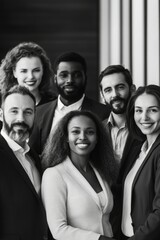 Obraz premium Group of diverse business people in office attire