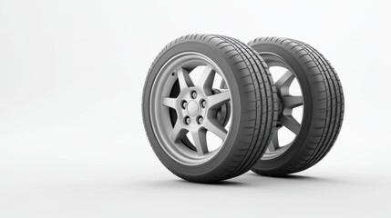High-Quality Car Tires on Stylish Alloy Rims for Automotive Enthusiasts and Vehicle Maintenance Projects
