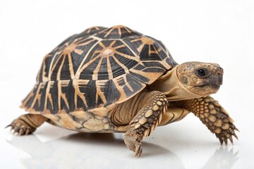 Fototapeta premium star-tortoise isolated on white background