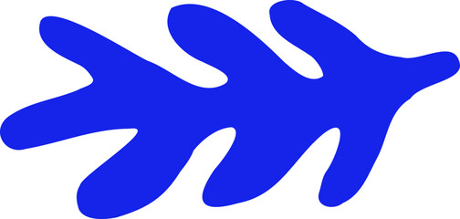 Blue abstract modern creative floral hand drawing doodle