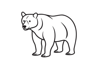 Fototapeta premium Bear silhouette Vector