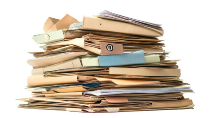 stack of old books on transparent background