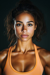 Sport, fitness woman in sportswear, sportswoman studio shot