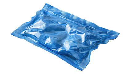 Obraz premium blue plastic bag on transparent background