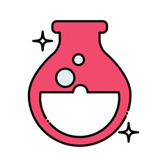 Vector image of a test tube icon on a white background