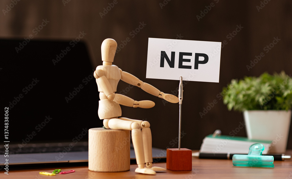 Poster there is word card with the word nep. it is an abbreviation for net ecosystem production as eye-catc