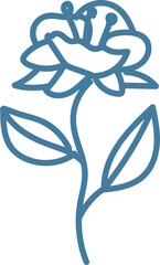 Minimalist Outline of a Flower