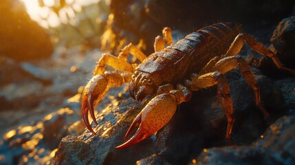 A captivating view of a scorpion in a detailed macro shot