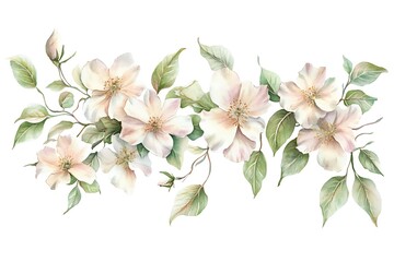 Fototapeta premium Delicate Watercolor Wreath