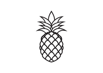 Pineapple silhouette vector