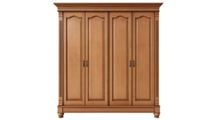 wooden  cabinet wardrobe isolated on white background , , transparent png