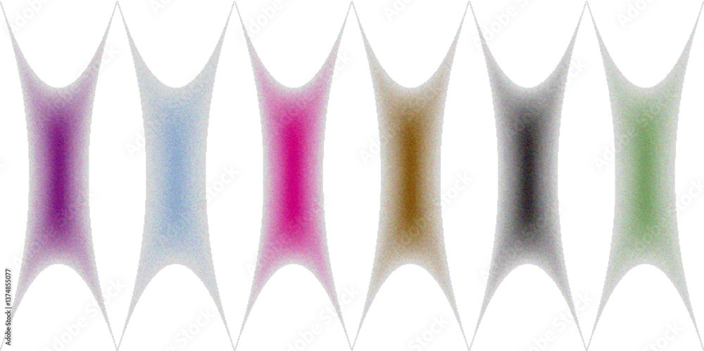 Poster abstract set of color grainy modern featuring a grainy noise texture effect design element art, bann