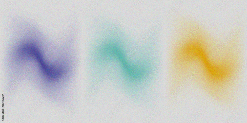 Poster abstract set of color grainy modern featuring a grainy noise texture effect design element art, bann
