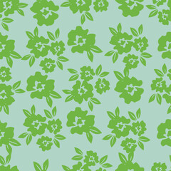 botanical floral vector seamless pattern with roses herbs and leaves big set background with flowers