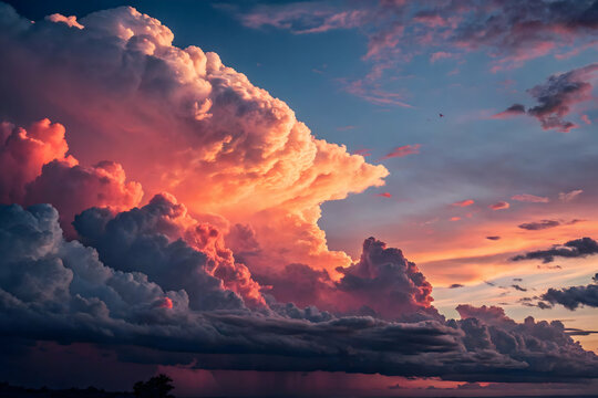 Stunning dusk with dynamic sky at the lake,Panoramic sunset view on Lake Faak from Taborhoehe in Carinthia, Austria, Europe,Sunrise over the US Virgin Islands , 


