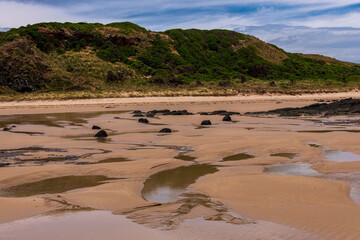 volcanic rocks on the beach