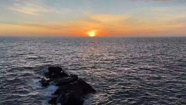 sunset over the sea