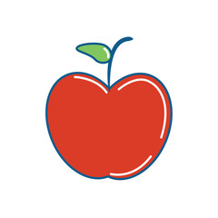 vector image of apple icon with white background