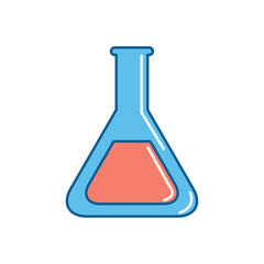 Vector image of a test tube icon on a white background