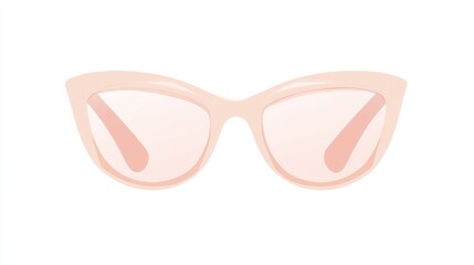 Fototapeta premium Stylish Pink CatEye Sunglasses with Gradient Lenses for Fashion and Protection