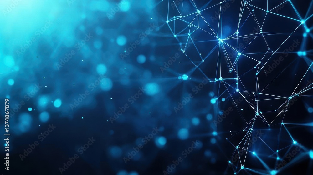 Poster Abstract plexus geometrical shapesConnection and web conceptdigital