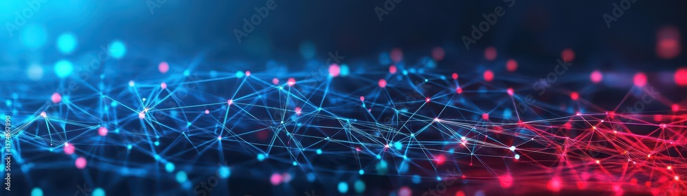 Poster Abstract plexus technology concept Big data connection network internet