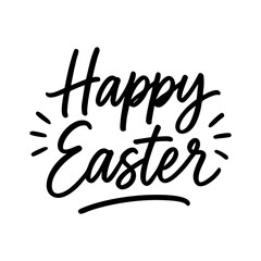 Trendy Happy Easter SVG &ndash; Modern Handwritten Lettering