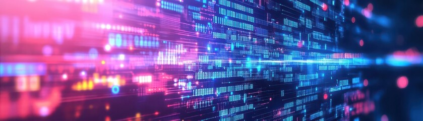 Obraz premium Abstract social media cover design Big data futuristic web background Visualization of data arrays, databases Information flow, sorting Set of Hitech banner templates for websites