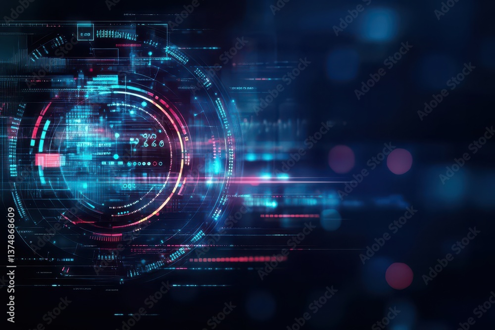 Aufkleber abstract technology ui futuristic concept hud interface hologram elements of digital data chart