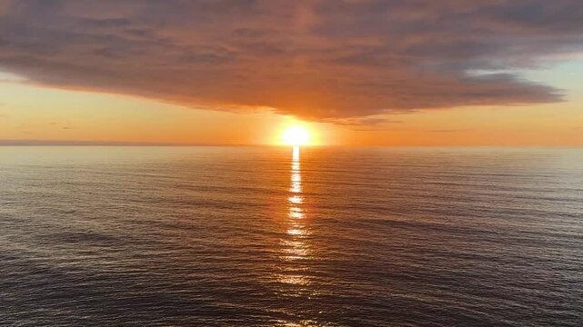 sunset over the ocean