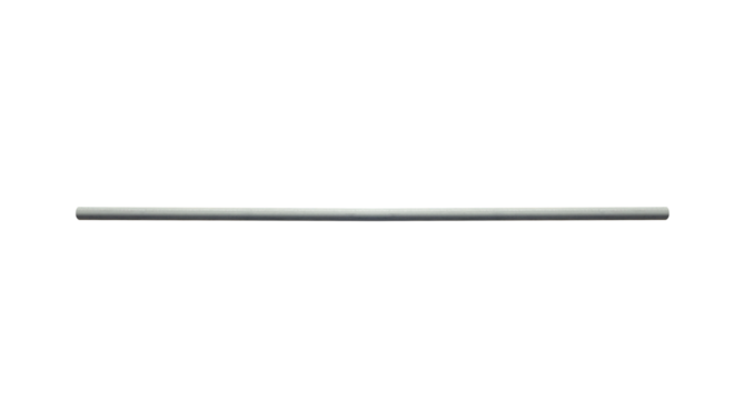 Horizontal metal bright galvanized pole, pipe tube. On isolated transparent background.